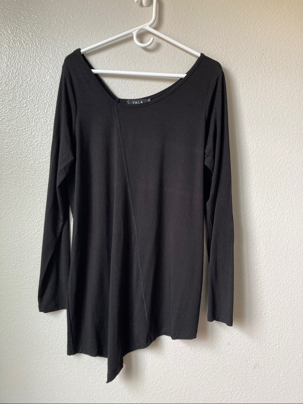 Yala Asymmetrical tunic Long Sleeve Top Viscose Bamboo Lagenlook sz XL